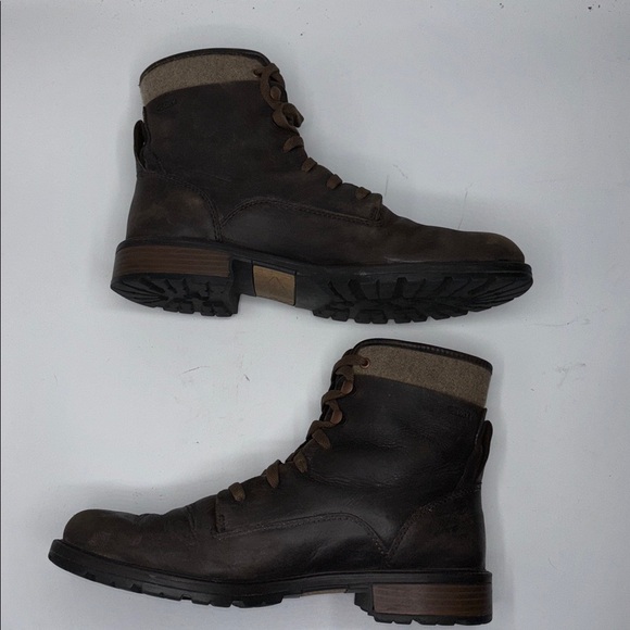 Merrell Women’s Size 9 Ankle Bootie Style Brown Leather Boot Wool Blend Lining - Picture 3 of 7